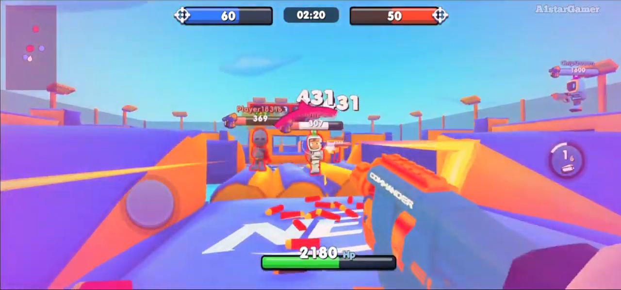 Gameplay of the NERF: Battle Arena for Android phone or tablet.