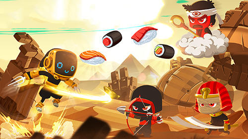Gameplay of the Ninja dash: Ronin jump RPG for Android phone or tablet.