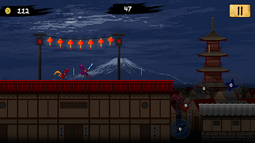 Gameplay of the Ninja scroller: The awakening for Android phone or tablet.