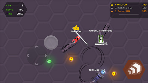 Gameplay of the Nitrodrift.io for Android phone or tablet.