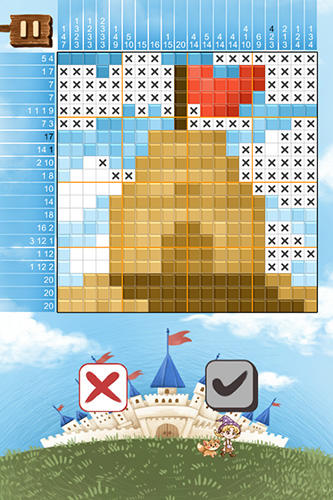 Gameplay of the Nonogram magic for Android phone or tablet.