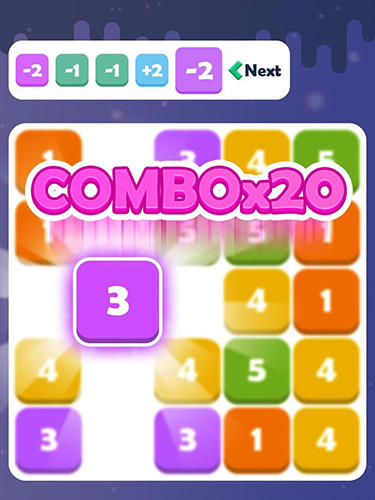 Gameplay of the Number blast for Android phone or tablet.