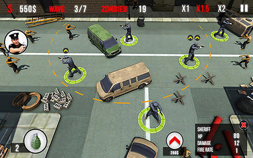 Gameplay of the NY Police: Zombie defense for Android phone or tablet.