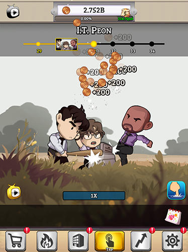 Gameplay of the Office space: Idle profits for Android phone or tablet.