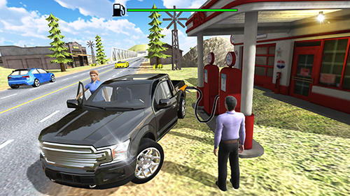 Gameplay of the Offroad pickup truck simulator for Android phone or tablet.