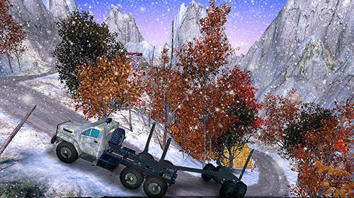 Gameplay of the Offroad timber truck: Driving simulator 4x4 for Android phone or tablet.
