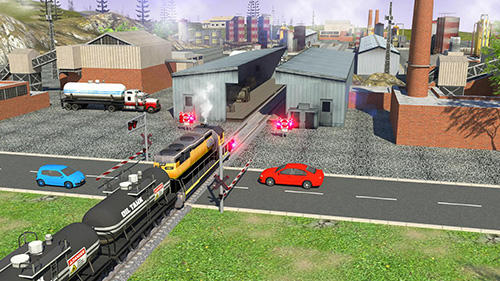 Gameplay of the Oil tanker train simulator for Android phone or tablet.