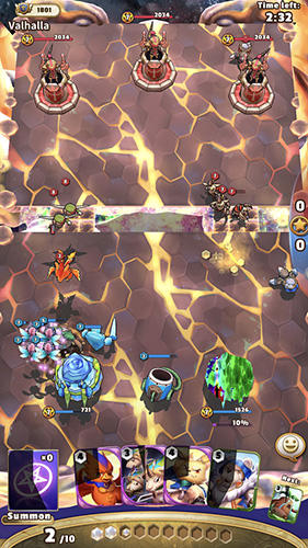 Gameplay of the Omega force: TD battle arena for Android phone or tablet.