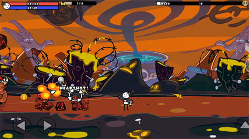 Gameplay of the One gun 2 Stickman for Android phone or tablet.