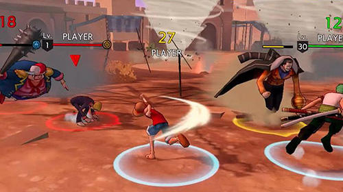 Gameplay of the One piece: Bounty rush for Android phone or tablet.
