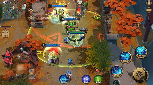 Gameplay of the Onmyoji arena for Android phone or tablet.