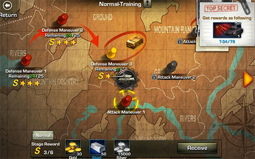 Gameplay of the Panzer force: Battle of fury for Android phone or tablet.
