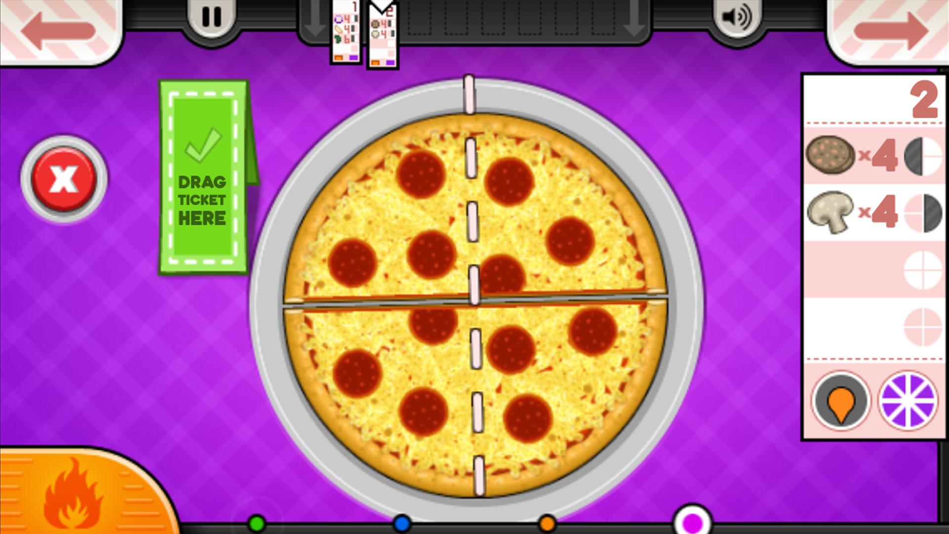 Gameplay of the Papa's Pizzeria To Go! for Android phone or tablet.