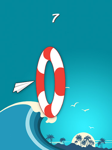 Gameplay of the Paper plane: Tap game for Android phone or tablet.