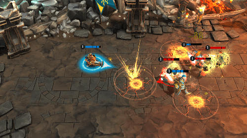 Gameplay of the Paragon kingdom: Arena for Android phone or tablet.