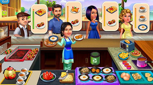 Gameplay of the Patiala babes: Cooking cafe. Restaurant game for Android phone or tablet.