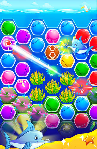 Gameplay of the Pearl paradise: Hexa match 3 for Android phone or tablet.