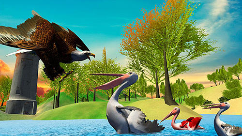Gameplay of the Pelican bird simulator 3D for Android phone or tablet.