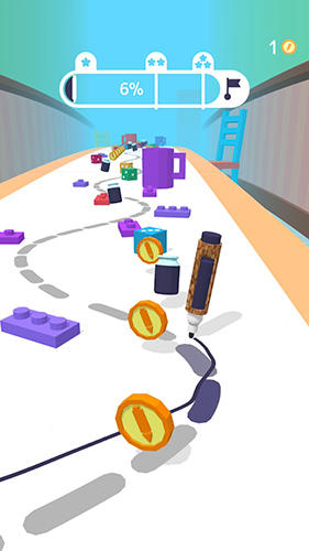 Gameplay of the Pen run for Android phone or tablet.
