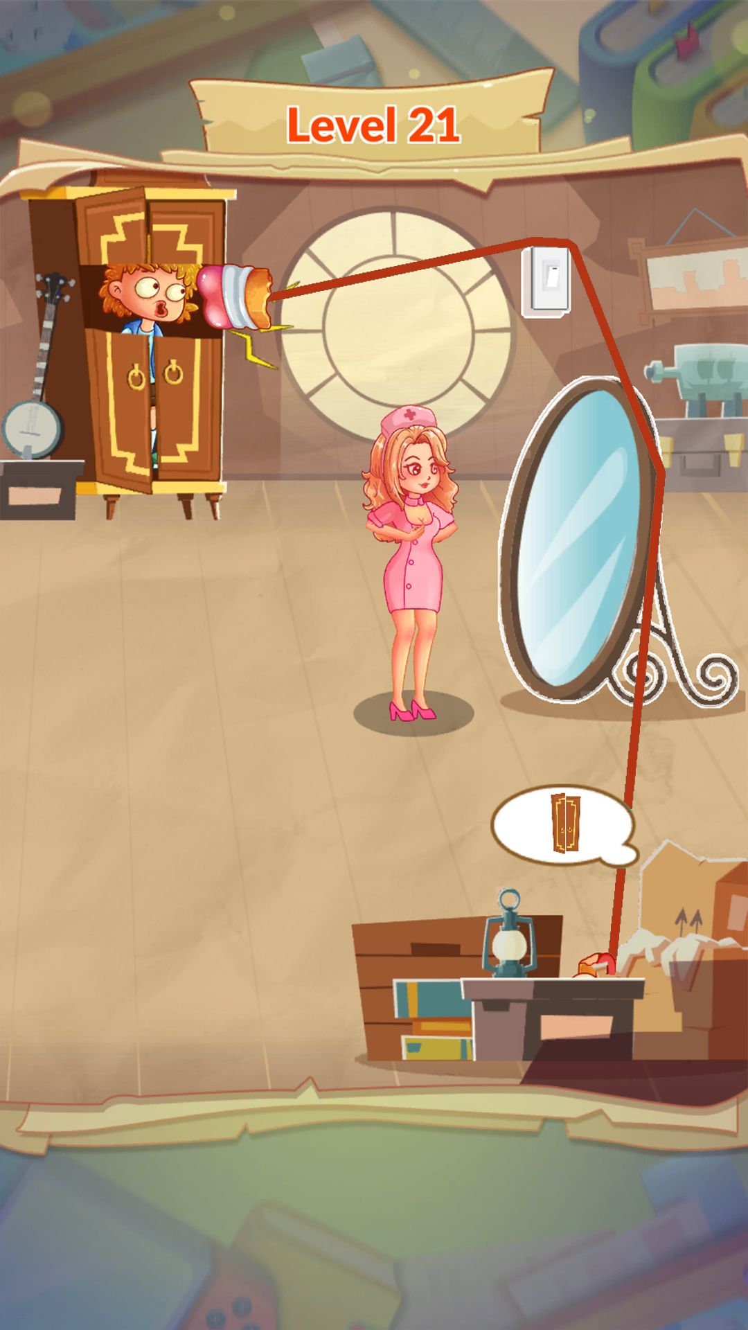 Gameplay of the Pencil Eraser: Nurse Puzzle for Android phone or tablet.