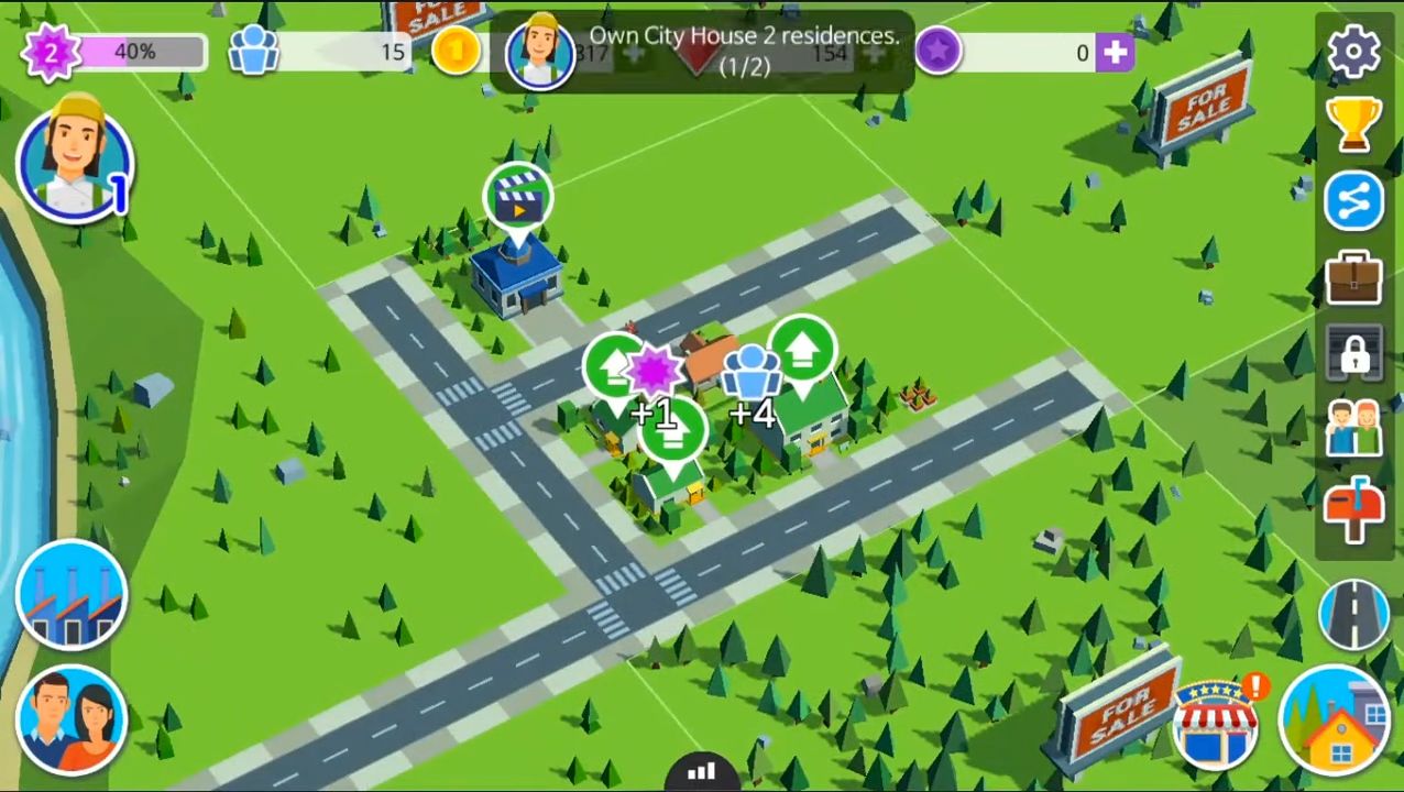 Gameplay of the People and The City for Android phone or tablet.