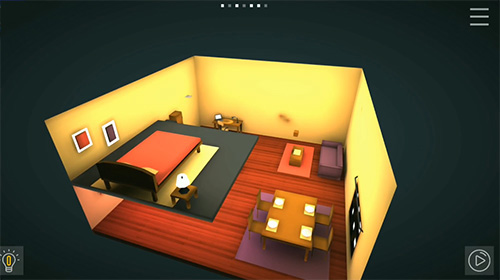Gameplay of the Perspective puzzle game for Android phone or tablet.