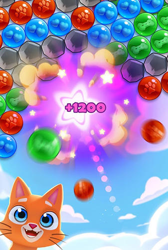 Gameplay of the Pet paradise: Bubble shooter for Android phone or tablet.