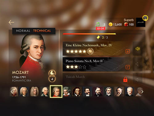 Gameplay of the Pianista for Android phone or tablet.