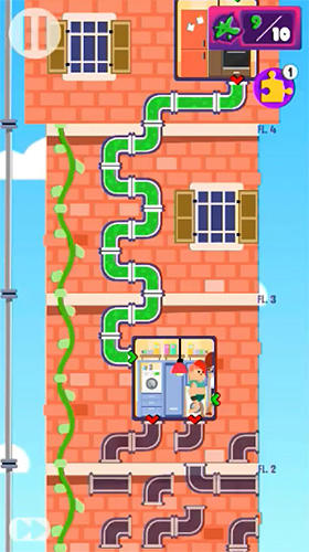 Gameplay of the Pipe infectors: Pipe puzzle for Android phone or tablet.
