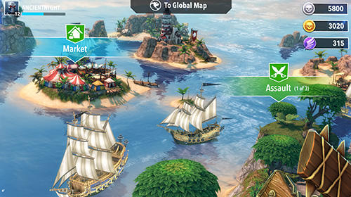 Gameplay of the Pirate tales: Battle for treasure for Android phone or tablet.