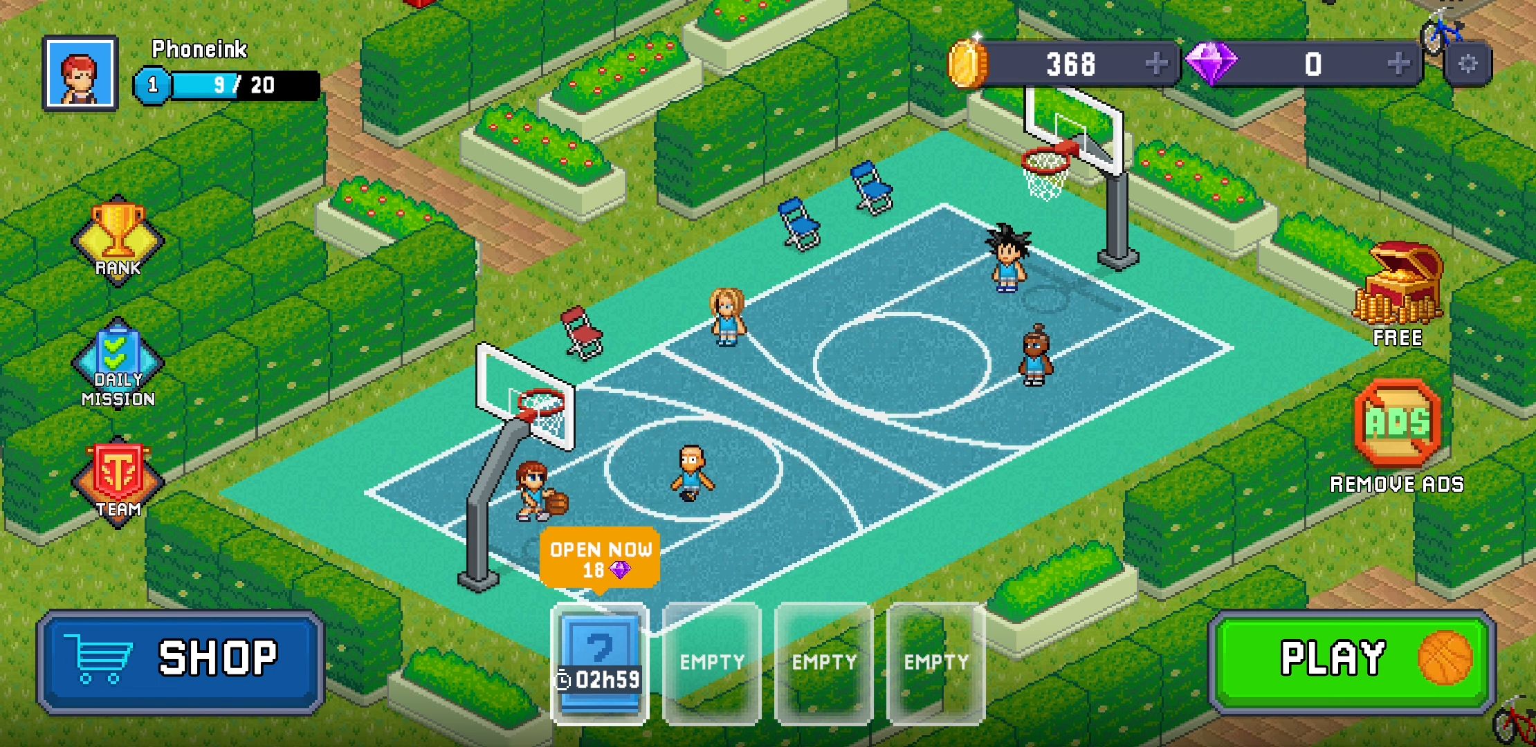 Gameplay of the Pixel Basketball: Multiplayer for Android phone or tablet.