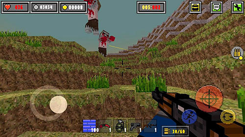 Gameplay of the Pixel gun strike: Combat block for Android phone or tablet.
