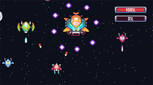 Gameplay of the Pixel journey: 2D space shooter for Android phone or tablet.