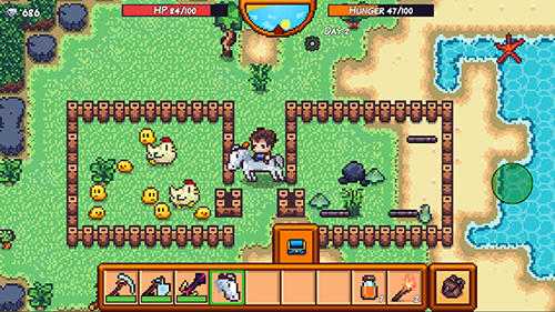Gameplay of the Pixel survival game 3 for Android phone or tablet.