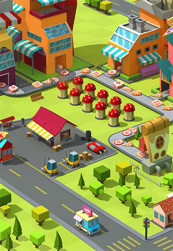Gameplay of the Pizza factory tycoon for Android phone or tablet.