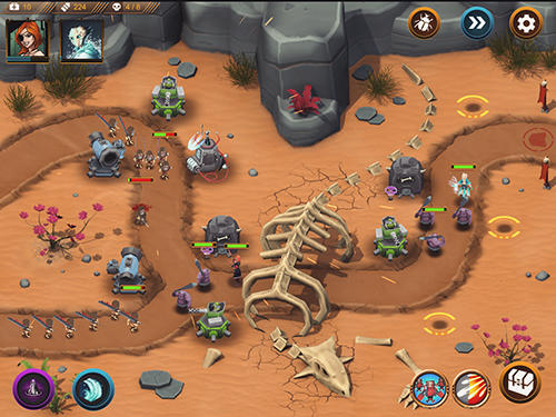 Gameplay of the Planet Elysia TD for Android phone or tablet.