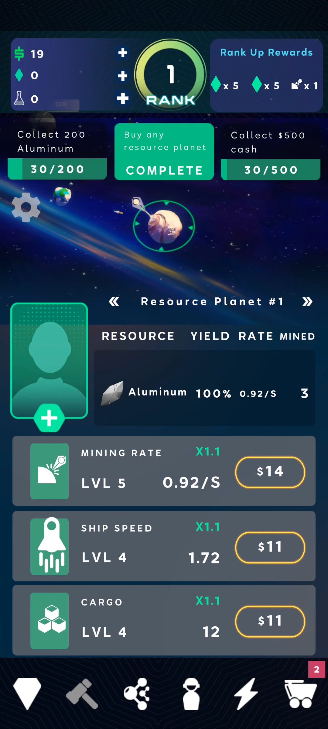 Gameplay of the Planet Inc: Idle Miner Tycoon for Android phone or tablet.