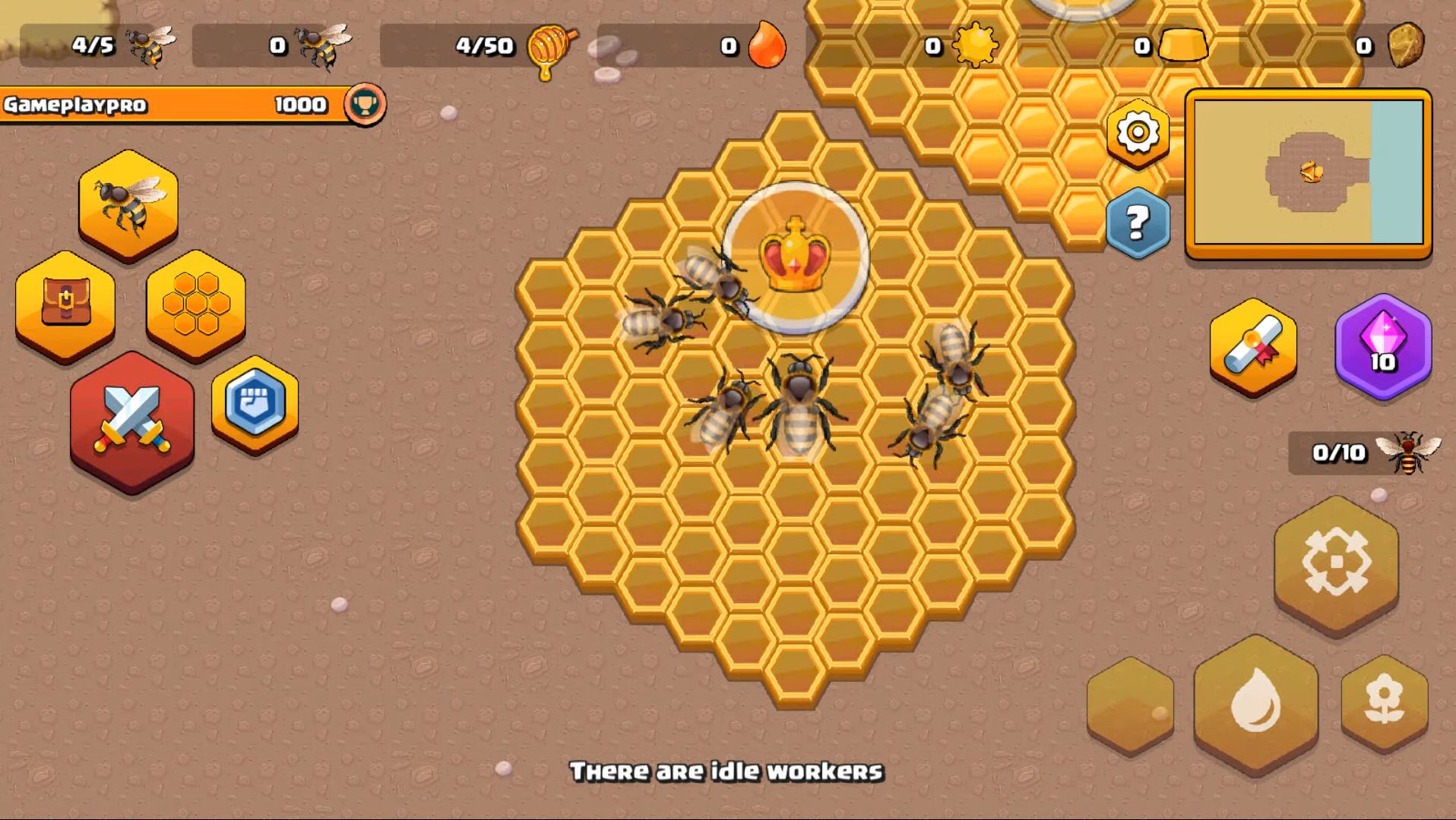 Gameplay of the Pocket Bees: Colony Simulator for Android phone or tablet.
