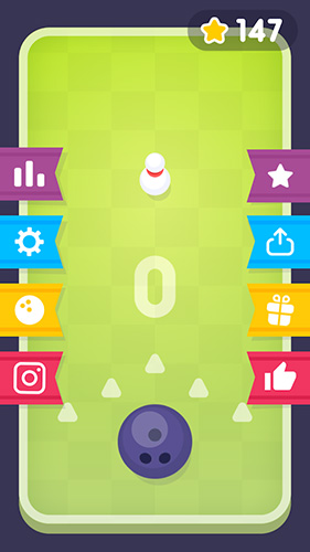 Gameplay of the Pocket bowling for Android phone or tablet.