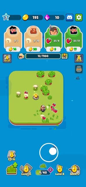 Gameplay of the Pocket Land for Android phone or tablet.