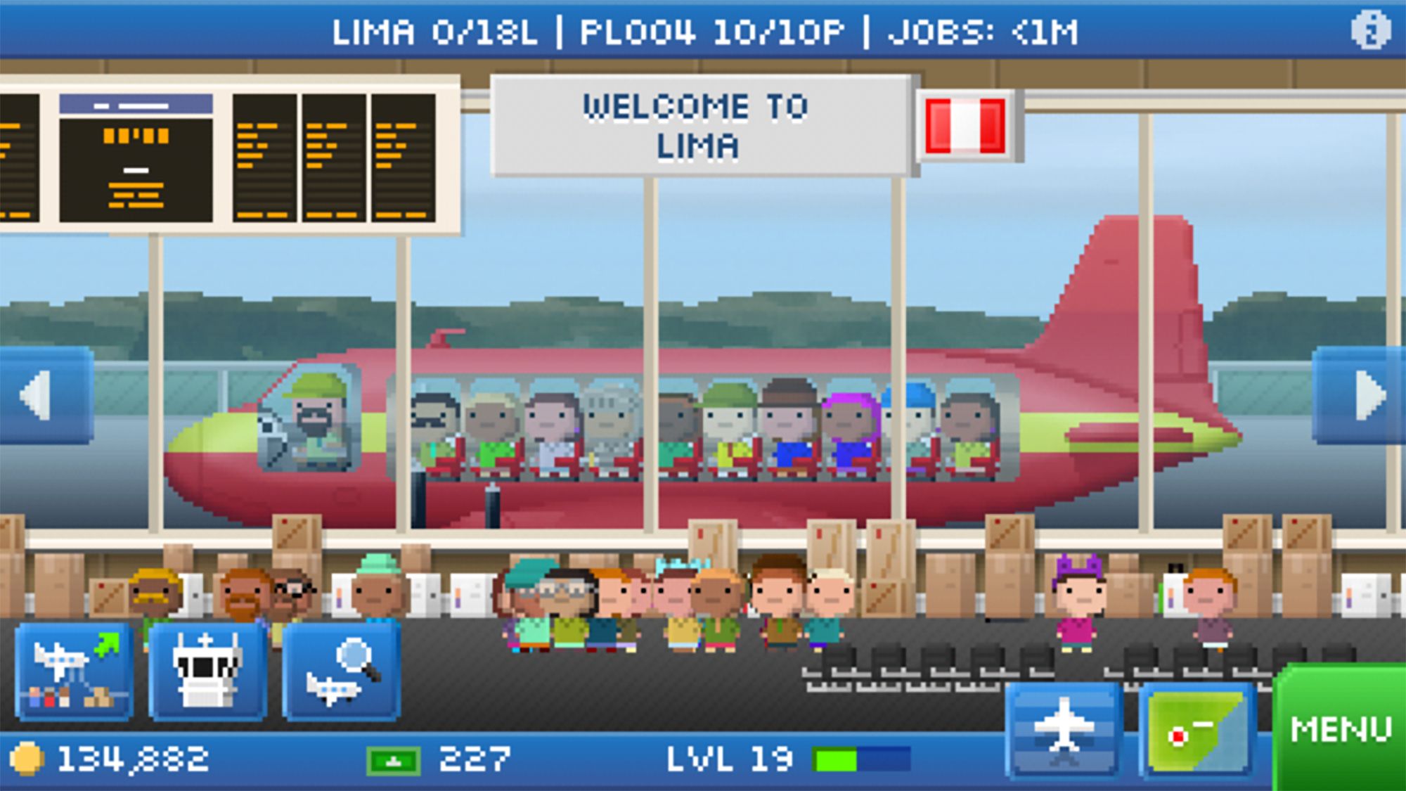 Gameplay of the Pocket Planes for Android phone or tablet.