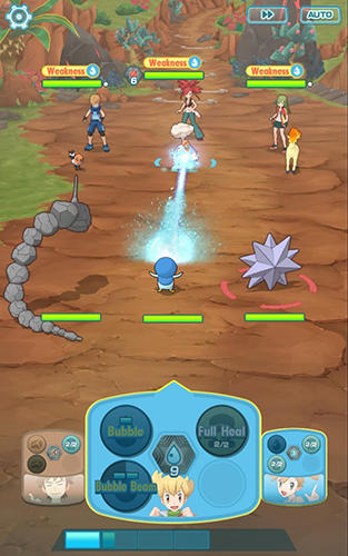 Gameplay of the Pokemon masters for Android phone or tablet.