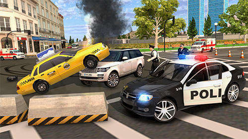 Gameplay of the Police car chase: Cop simulator for Android phone or tablet.