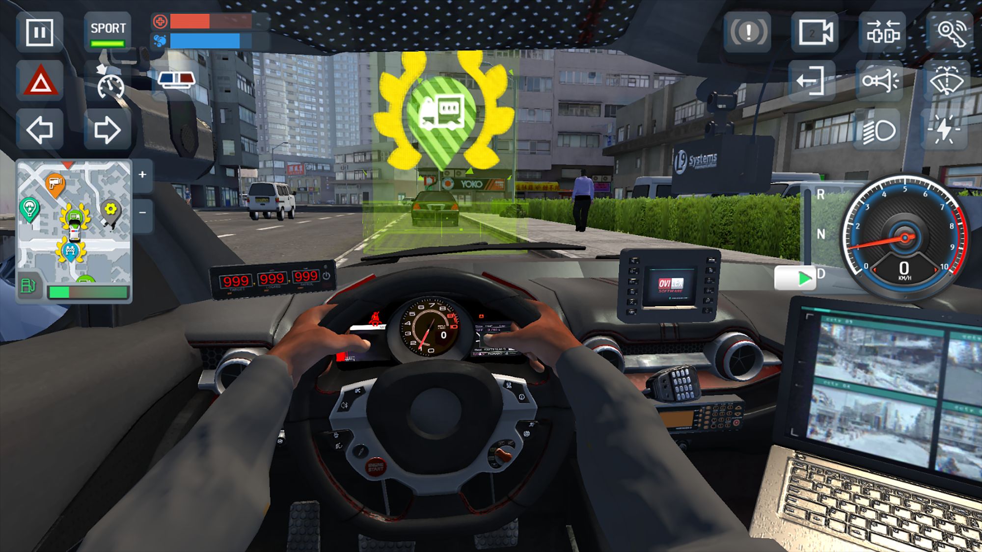 Gameplay of the Police Sim 2022 for Android phone or tablet.