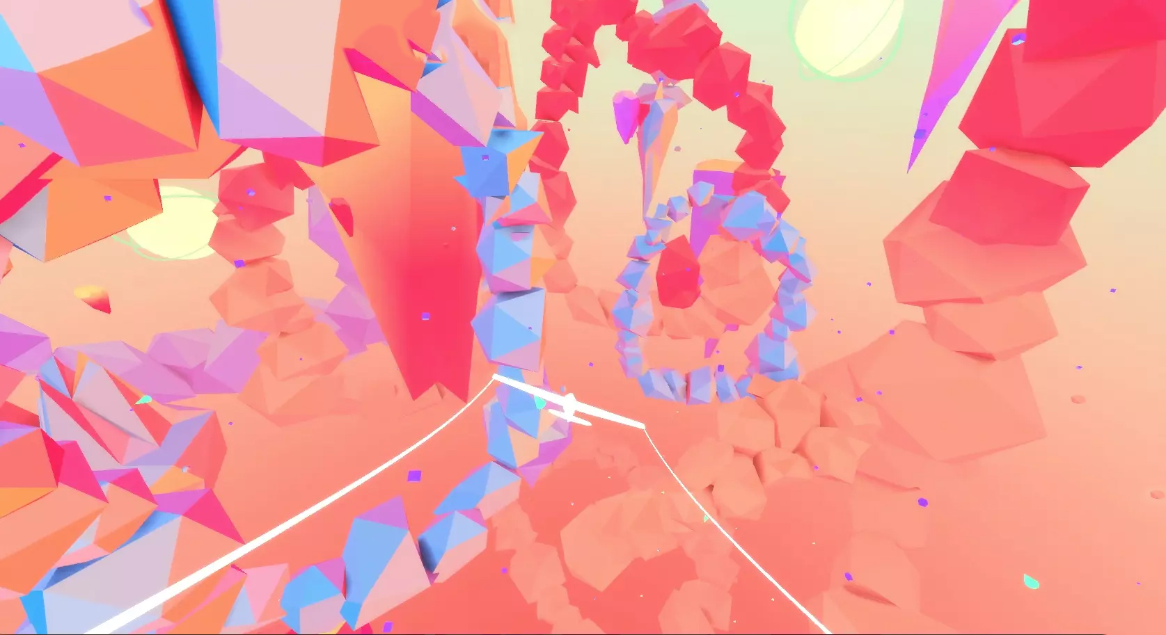 Gameplay of the Poly Flight for Android phone or tablet.