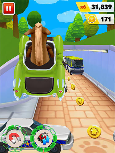 Gameplay of the Pony craft unicorn car racing: Pony care girls for Android phone or tablet.