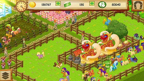 Gameplay of the Pony park tycoon for Android phone or tablet.