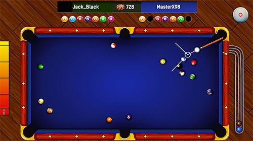 Gameplay of the Pool clash for Android phone or tablet.