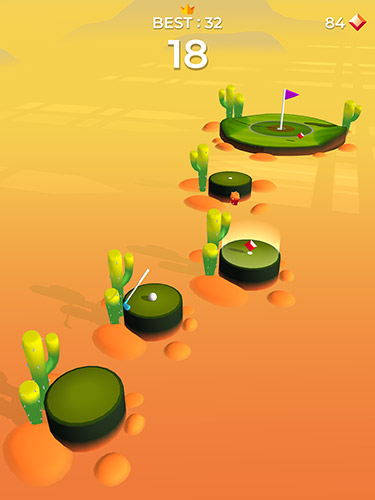 Gameplay of the Pop shot! Golf for Android phone or tablet.