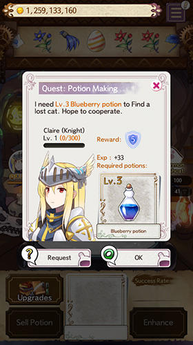 Gameplay of the Potion maker for Android phone or tablet.